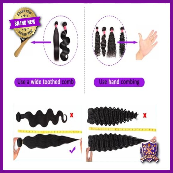 Brazilian Human Hair Extensions Straight Weave Bundles 22 24 26 Inch